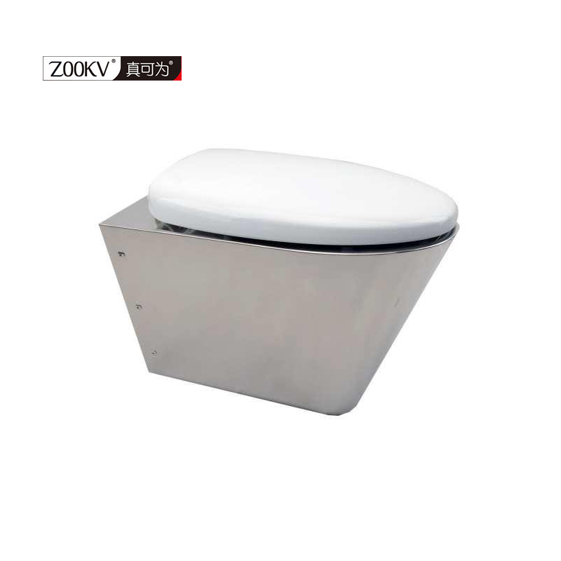 Wall hung stainless steel toilet